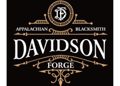 2" Round Davidson Forge vinyl stickers